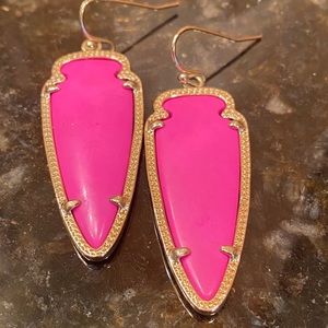 Kendra Scott hot pink earrings